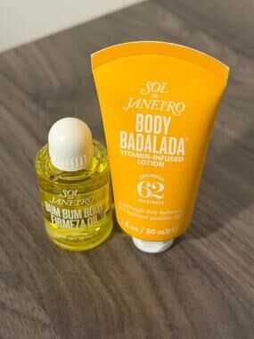 Sol de Janeiro Cheirosa 62 Bum Bum Body Oil & Badalada Lotion Mini Duo NEW